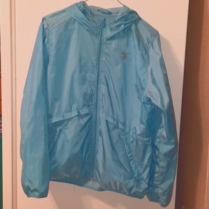 US Polo Windbreaker Jacket. Size Large. Baby Blue.